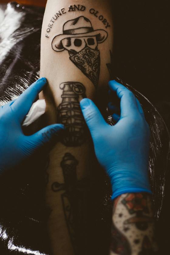 Lettrage old school « Fortune and glory » (tatouage old school)